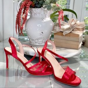 Dream Pairs Red Satin 4’ Heels size 8